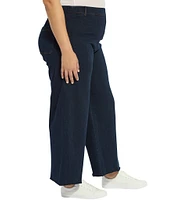 Lysse Plus Size Erin High Waisted Wide Leg Demin Ponte Ankle Leggings