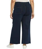Lysse Plus Size Erin High Waisted Wide Leg Demin Ponte Ankle Leggings