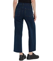 Lysse Plus Size Erin High Waisted Wide Leg Demin Ponte Ankle Leggings