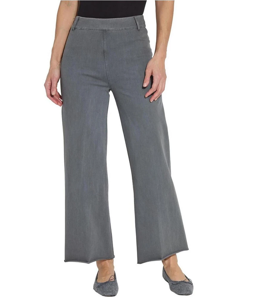 Lysse Plus Size Erin High Waisted Wide Leg Demin Ponte Ankle Leggings