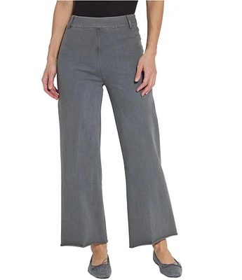 Lysse Plus Size Erin High Waisted Wide Leg Demin Ponte Ankle Leggings