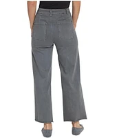 Lysse Plus Size Erin High Waisted Wide Leg Demin Ponte Ankle Leggings