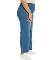 Lysse Plus Size Erin High Waisted Wide Leg Demin Ponte Ankle Leggings