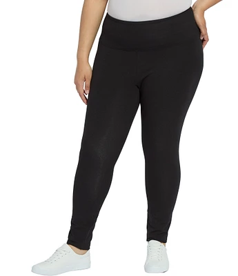 Lysse Plus Size Flattering Cotton Stretch Leggings