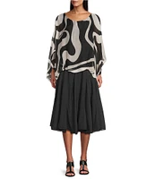 M Made in Italy Cotton Gauze Skirt
