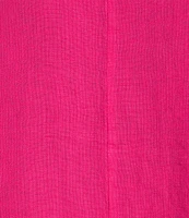 M Made in Italy Johnny Collar Neck 3/4 Sleeve Linen Blouse