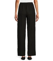 M Made in Italy Linen Wide Leg Pants