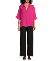 M Made in Italy Linen Wide Leg Pants