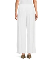 M Made in Italy Pull-On Pleated Ankle Coordinating Wide Leg Pants