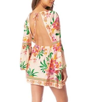 Maaji Agnes Bubbly Blossom Open Back Mini Cover-Up Dress