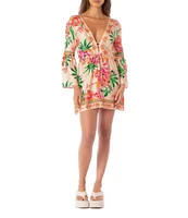 Maaji Agnes Bubbly Blossom Open Back Mini Cover-Up Dress