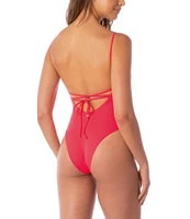 Maaji Celine Coral Crush Reversible V-Neck Underwire One Piece Swimsuit