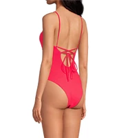 Maaji Celine Coral Crush Reversible V-Neck Underwire One Piece Swimsuit