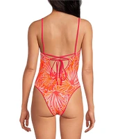 Maaji Celine Coral Crush Reversible V-Neck Underwire One Piece Swimsuit