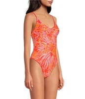 Maaji Celine Coral Crush Reversible V-Neck Underwire One Piece Swimsuit
