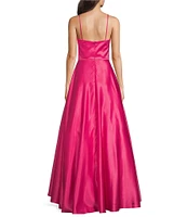 Mac Duggal Bow Front Strapless Ball Gown