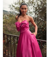Mac Duggal Bow Front Strapless Ball Gown