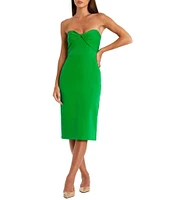 Mac Duggal Crepe Sweetheart Twist Front Sheath Dress