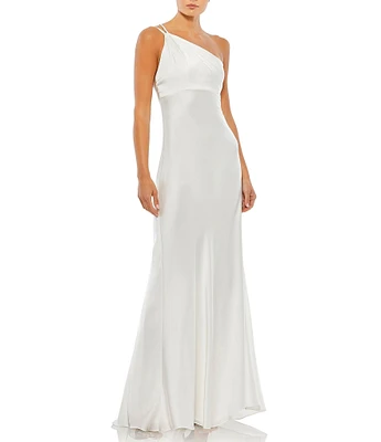 Mac Duggal One Shoulder Satin Gown