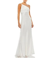 Mac Duggal One Shoulder Satin Gown
