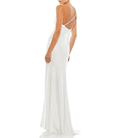 Mac Duggal One Shoulder Satin Gown