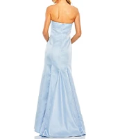 Mac Duggal Strapless Sleeveless Bow Bodice Mermaid Gown