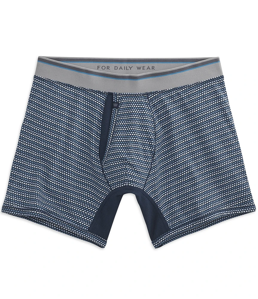 Mack Weldon 18-Hour Printed Jersey 6#double; Inseam Boxer Briefs