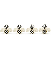 MacKenzie-Childs Bee Napkin Rings, Set of 4