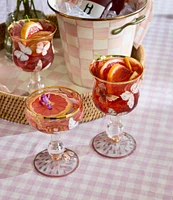 MacKenzie-Childs Butterfly Hill Coupe Glass