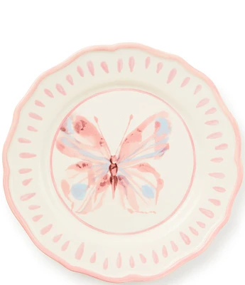 MacKenzie-Childs Butterfly Hill Scalloped Salad/Dessert Plate