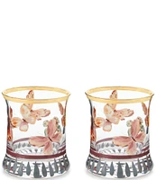 MacKenzie-Childs Butterfly Hill Tumbler Glass, Set of 2