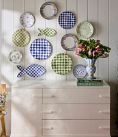 MacKenzie-Childs Check Round Platter, 13.25#double;