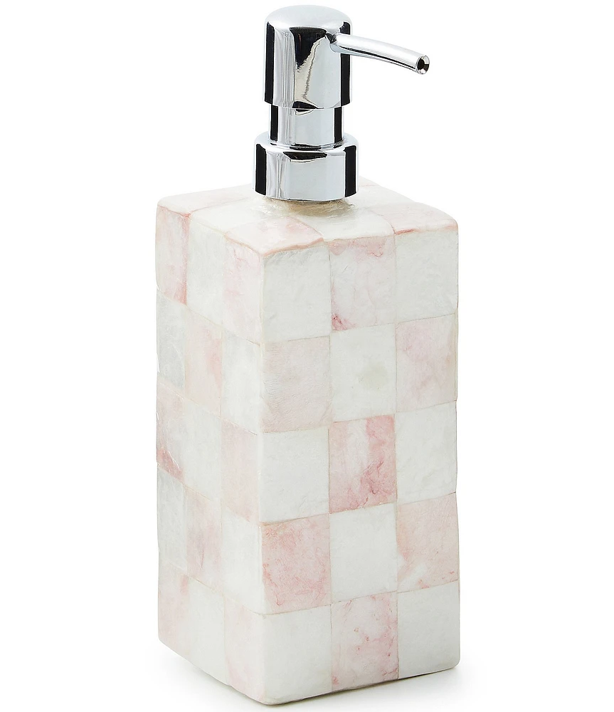 MacKenzie-Childs Check Capiz Soap Gold Pump