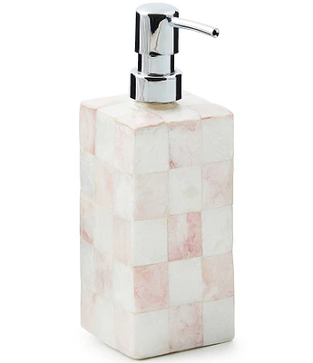 MacKenzie-Childs Check Capiz Soap Gold Pump