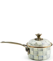 MacKenzie-Childs Check® Enamel 1- Quart Covered Saucepan
