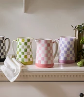 MacKenzie-Childs Check Stoneware Pitcher, 1.75 Qt.