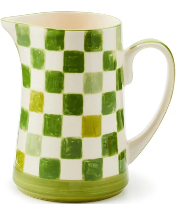 MacKenzie-Childs Check Stoneware Pitcher, 1.75 Qt.