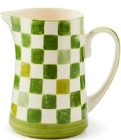 MacKenzie-Childs Check Stoneware Pitcher, 1.75 Qt.