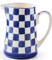 MacKenzie-Childs Check Stoneware Pitcher, 1.75 Qt.