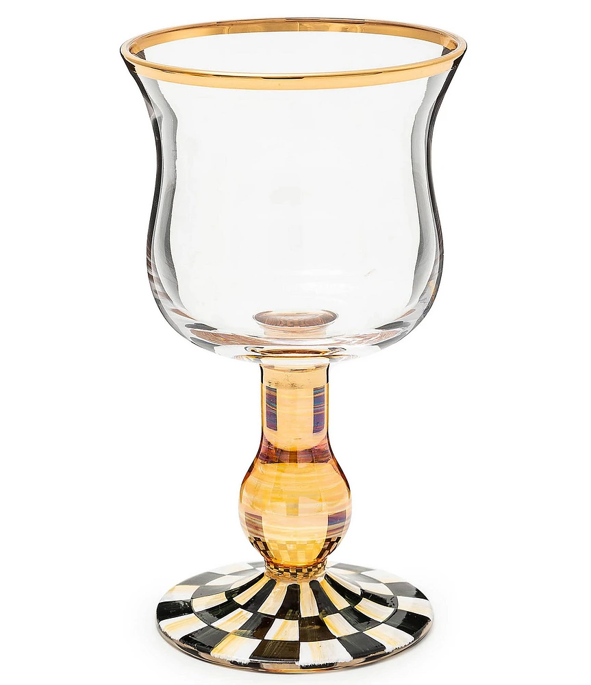 MacKenzie-Childs Check Wine Glass