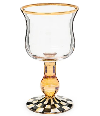 MacKenzie-Childs Check Wine Glass