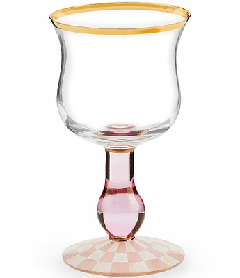 MacKenzie-Childs Check Wine Glass
