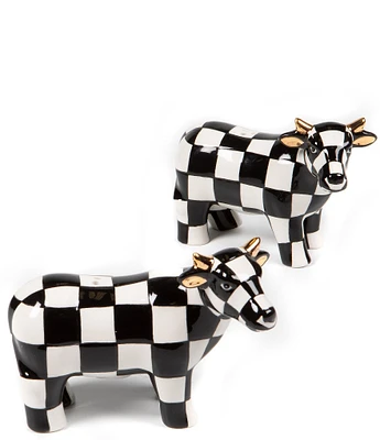 MacKenzie-Childs Courtly Check® Cow Salt & Pepper Set