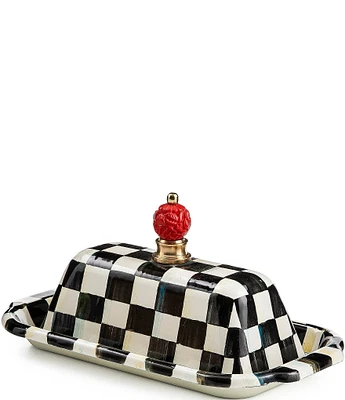 MacKenzie-Childs Courtly Check® Enamel Butter Box