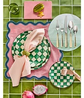 MacKenzie-Childs Check Enamel Charger Plate