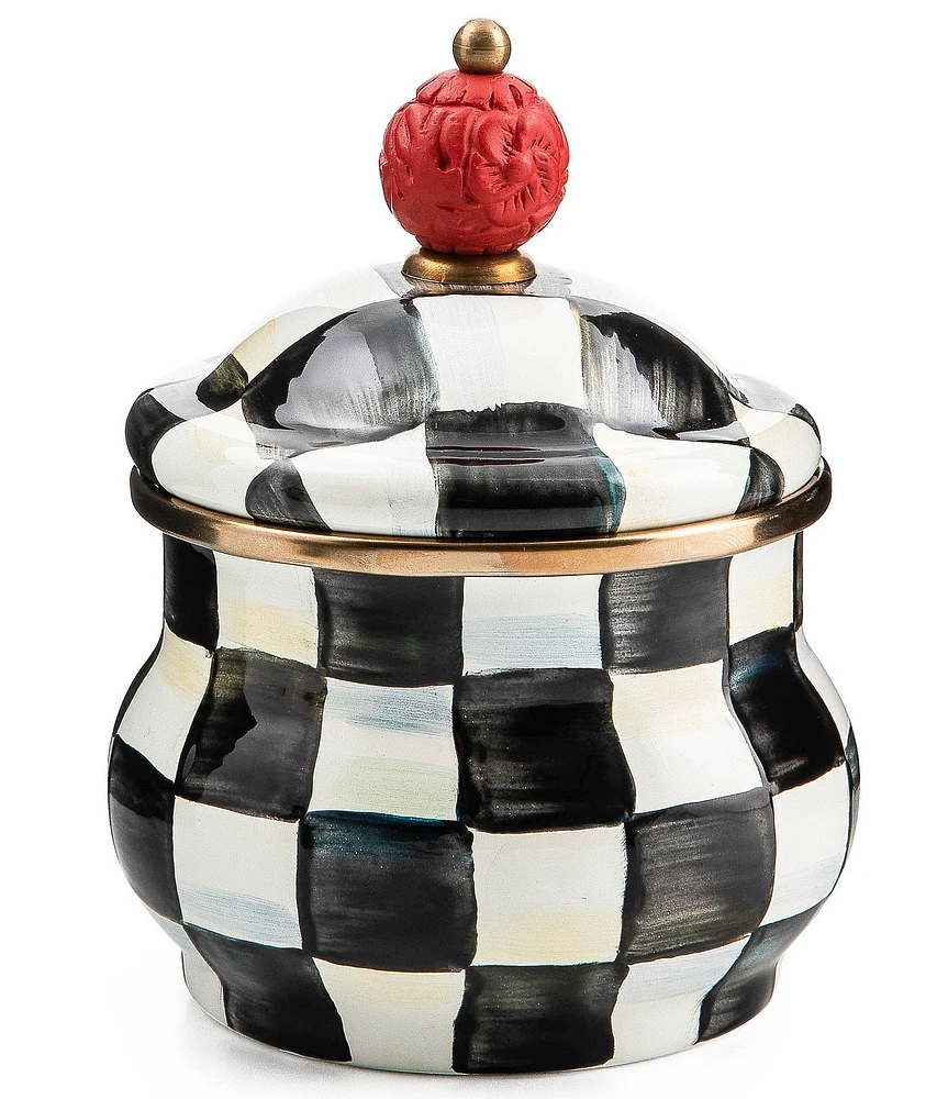 MacKenzie-Childs Courtly Check® Enamel Lidded Sugar Bowl