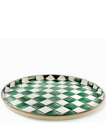 MacKenzie-Childs Check Enamel Round Tray