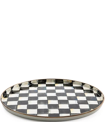 MacKenzie-Childs Check Enamel Round Tray