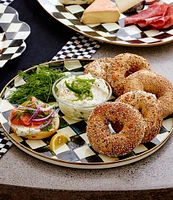 MacKenzie-Childs Check Enamel Round Tray