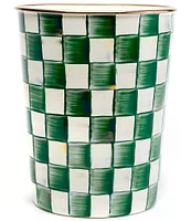 MacKenzie-Childs Check Enamel Waste Bin
